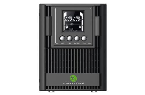 UYGAR ENERJİ TIME 1KVA 2x12V 9AH Akülü ONLİNE 1F/1F LCD Ekranlı 5/10 DK UPS 